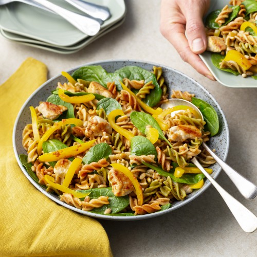 Recept Salade Pasta Volkoren Fusilli met Pesto Rosso Grand'Italia